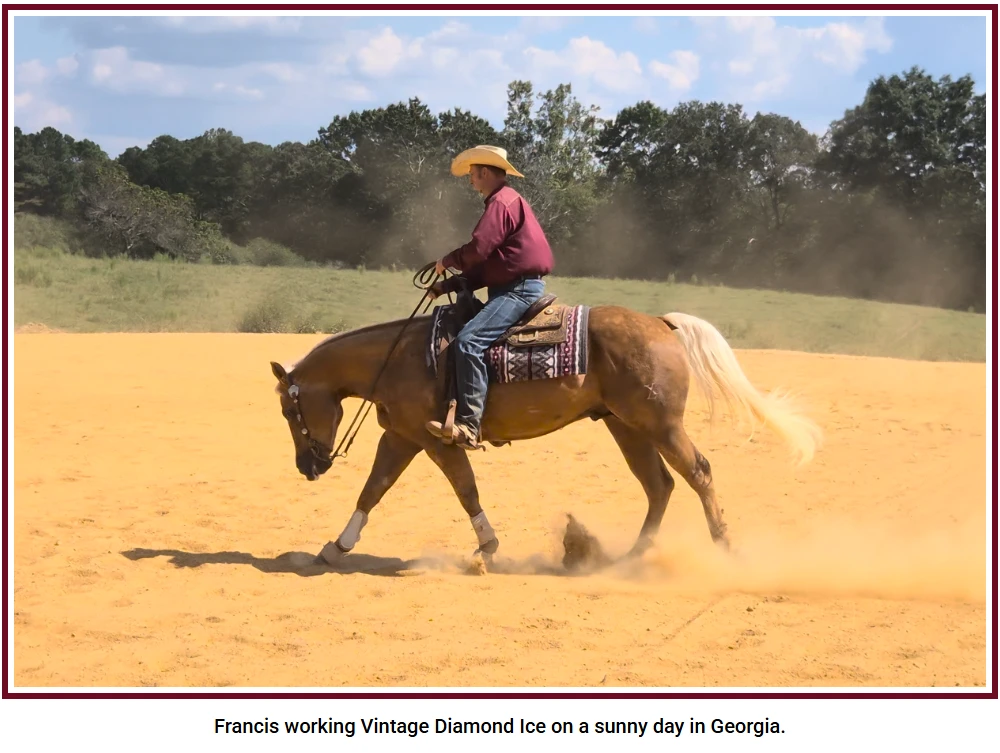 Francis working Vintage Diamond Ice on a sunny day in Georgia.